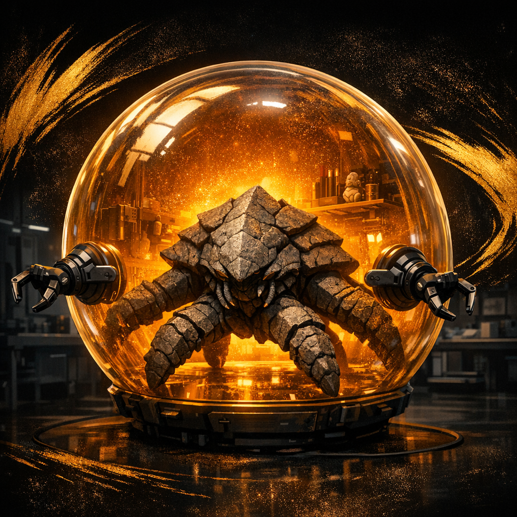 Rocky — the alien co-protagonist of Project Hail Mary — depicted as a multi-armed, rock-like being communicating through musical tones, an entity that only makes sense if you've kept track of everything that came before their first meeting.